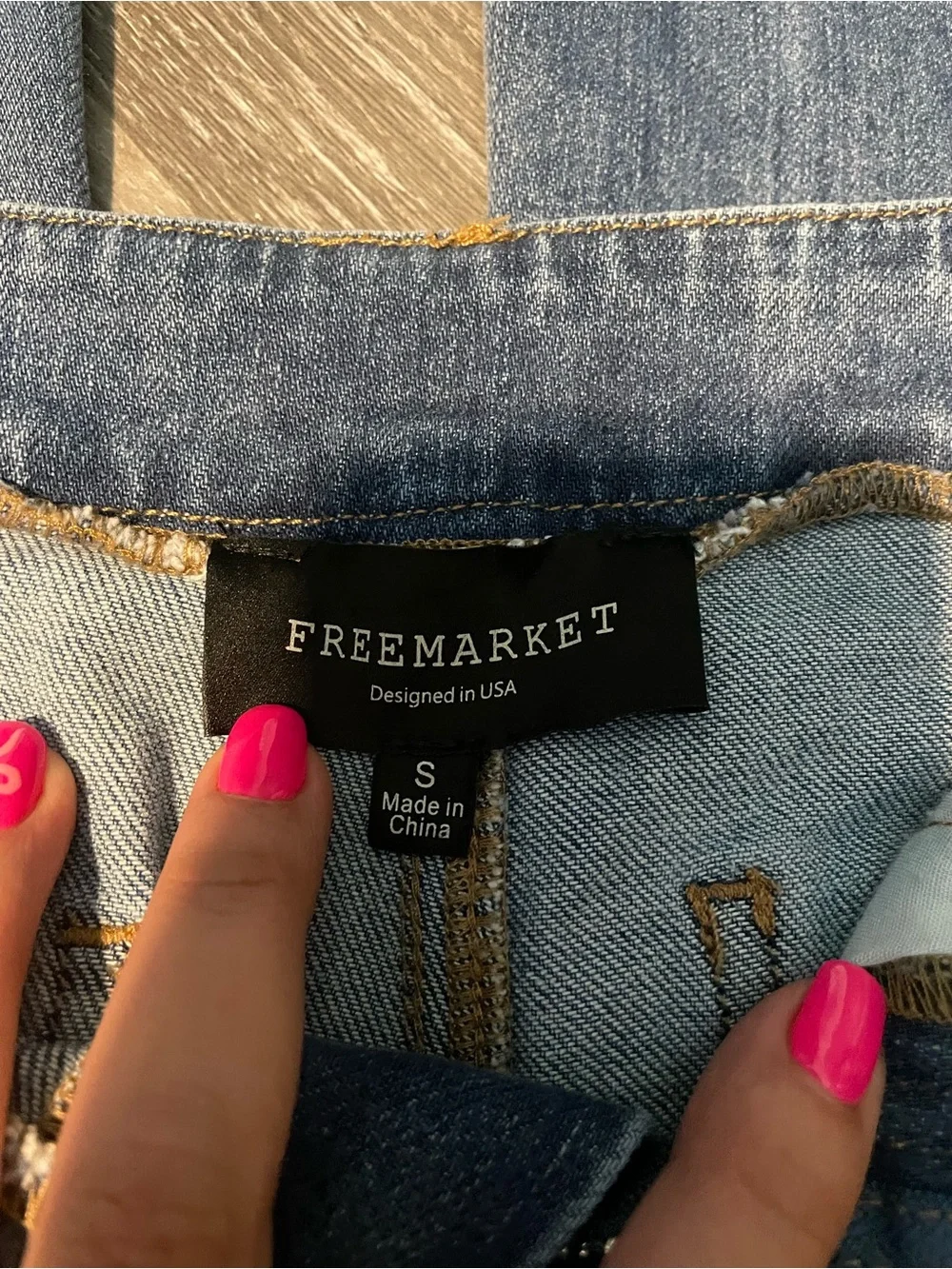 High-Rise Wide Leg Jeans with Front Seam in Medium Blue